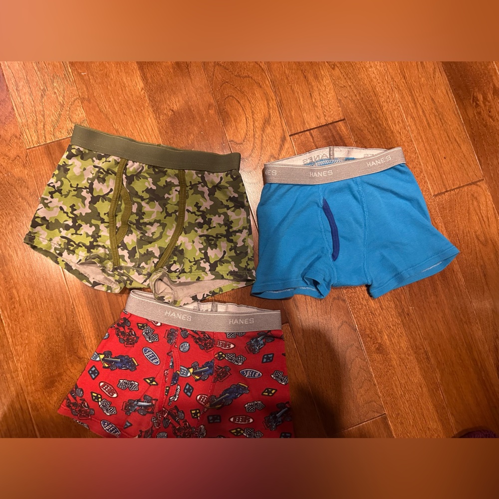 Hanes Boys Boxer Briefs - Pink and Gray
